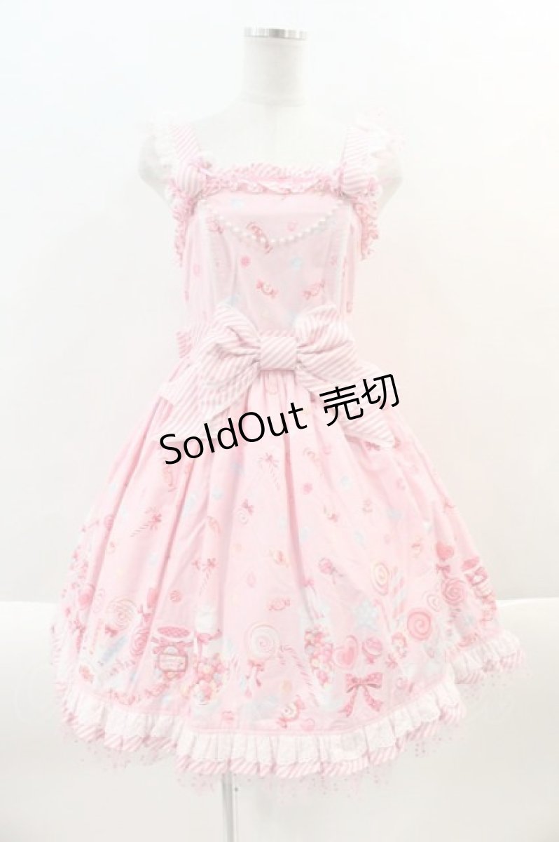 画像1: Angelic Pretty /  MIRACLECANDYドットチュールジャンパースカート  ピンク I-24-08-21-105-AP-OP-HD-ZI (1)