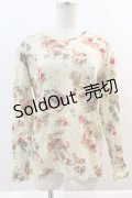 KANEKO ISAO / フラワー総柄長袖Tシャツ  ライトグリーン I-24-08-23-107-EL-TS-HD-ZT197