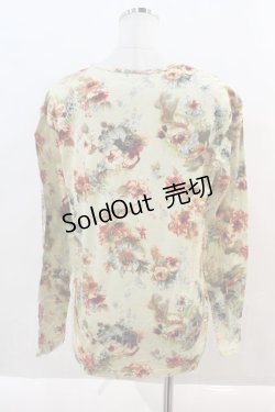 画像2: KANEKO ISAO / フラワー総柄長袖Tシャツ  ライトグリーン I-24-08-23-107-EL-TS-HD-ZT197
