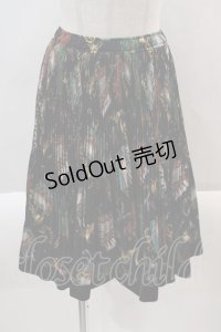 Jane Marple /楽器柄アコーディオンプリーツスカート M クロ I-24-08-24-087-JM-SK-OW-ZT133