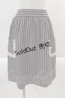 画像1: MILK / プティボンボンスカート  ネイビーレジメンタル I-24-08-24-088-ML-SK-HD-ZT132