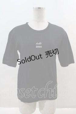 画像1: KANEKO ISAO / hello2000半袖Tシャツ  ブラック I-24-08-24-099-EL-TS-HD-ZT221