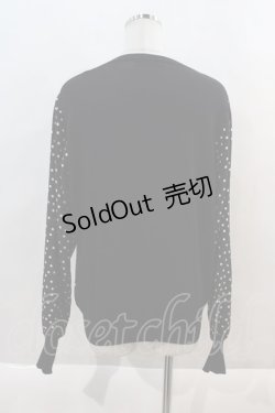 画像2: INGEBORG / ドットシフォン切替カーディガン  黒Ｘ白 I-24-08-24-108-LO-TO-HD-ZT355