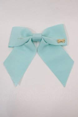 画像1: Angelic Pretty / HAT ロゴリボンチャーム作りリボンクリップ  サックス I-24-08-27-108-AP-AC--ZT437