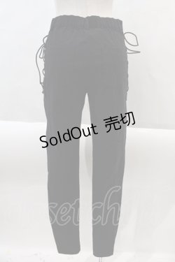 画像2: NieR Clothing / 高品質SIDE BRAID×2FAKE ZIP STYLISH PANTS  ブラック I-24-08-30-062-PU-PA-HD-ZI