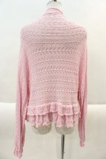 画像2: PINK HOUSE / 透かし編みボレロ風カーディガン  ピンク I-24-08-30-080-LO-TO-HD-ZT365 (2)