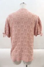 画像2: PINK HOUSE / フラワーバスケットテディモチーフ付きカーディガン  ピンク I-24-08-30-081-LO-TO-HD-ZY (2)