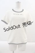 INGEBORG / パイピングロゴTシャツ  オフ×ブラック I-24-08-30-089-LO-TS-HD-ZT416