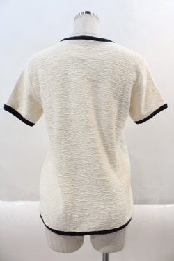 画像2: INGEBORG / パイピングロゴTシャツ  オフ×ブラック I-24-08-30-089-LO-TS-HD-ZT416