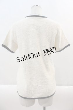 画像2: INGEBORG / パイピングロゴTシャツ  オフ×ブラック I-24-08-30-089-LO-TS-HD-ZT416