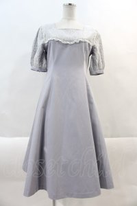 Maison de FLEUR Petite Robe canone / バラに触れてみるワンピース S サックス I-24-09-02-099-EL-OP-HD-ZY