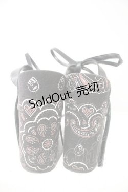 画像3: 【SALE】MILK / ペイズリー柄サンダル L 黒 I-24-09-07-106-ML-SH-HD-ZTK014