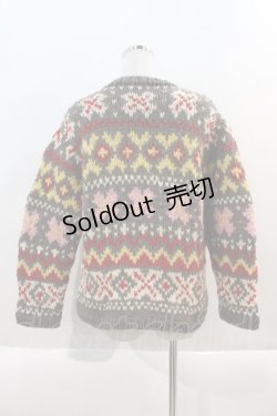 画像2: PINK HOUSE /  お花ボタンニットカーディガン(ブラウン)  ブラウン I-24-09-09-113-LO-TO-HD-ZT038