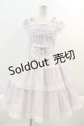 BABY,THE STARS SHINE BRIGHT / Innocent Ribbon Lace シャーリングジャンパースカート  ラベンダー I-24-09-09-018-BA-OP-HD-ZI