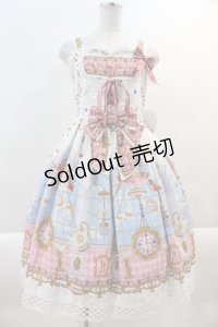 BABY,THE STARS SHINE BRIGHT / Alice in the Crystal Palace柄Heartジャンパースカート  白 I-24-09-09-020-BA-OP-HD-ZI