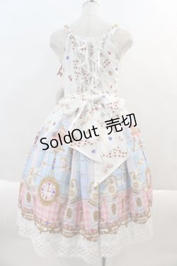画像2: BABY,THE STARS SHINE BRIGHT / Alice in the Crystal Palace柄Heartジャンパースカート  白 I-24-09-09-020-BA-OP-HD-ZI