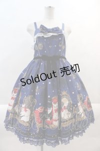 Angelic Pretty / Princess Cat Special ジャンパースカートSet  ネイビー I-24-09-09-026-AP-OP-HD-ZY