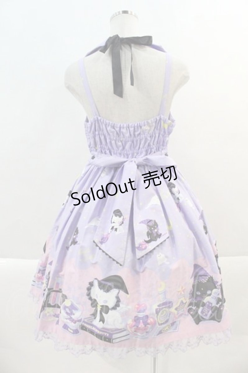 画像2: Angelic Pretty / Magical Milk Catsジャンパースカート  ラベンダー I-24-09-12-054-AP-OP-HD-ZI (2)