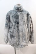 NieR Clothing / 防寒中綿入りキルティングハイネックファーコート  グレー I-24-09-14-058-PU-CO-HD-ZT-C043