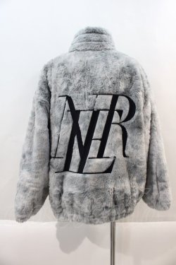 画像2: NieR Clothing / 防寒中綿入りキルティングハイネックファーコート  グレー I-24-09-14-058-PU-CO-HD-ZT-C043