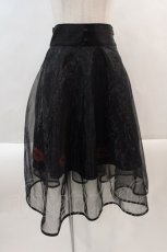 画像1: 【SALE】HELL CAT PUNKS / LIPプリントオーガンジー重ねスカート  黒Ｘ赤 I-24-09-14-080-PU-SK-HD-ZT266 (1)
