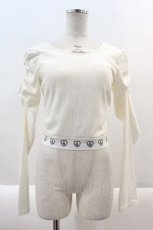 画像1: 【SALE】Ank Rouge / 後ろ編み上げハートトップス  アイボリーＸ黒 I-24-09-14-014-CA-TO-HD-ZT470 (1)