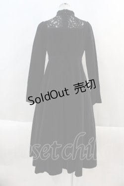 画像2: BPN / レース切り替えハイネック別珍ワンピース M 黒 I-24-09-18-069-GO-OP-HD-ZI