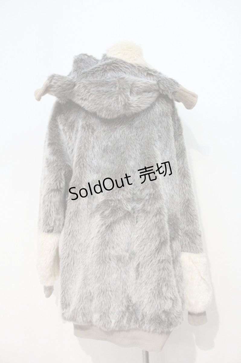 画像2: MILKBOY / CREATURES COAT  グレーＸアイボリー I-24-09-18-125-MB-CO-HD-ZI (2)