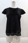 画像1: 【SALE】PINK HOUSE / ピコフリル袖ブラウス  黒 I-24-09-20-019-LO-BL-HD-ZT380 (1)