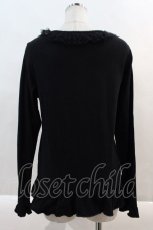 画像2: 【SALE】PINK HOUSE / リボンチュール襟カットソー  黒 I-24-09-20-027-LO-TO-HD-ZT353 (2)