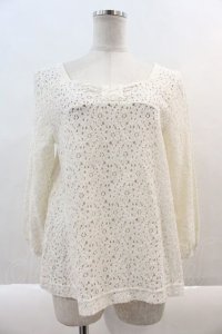 Ph Blue / 総レーストップス  アイボリー I-24-09-20-030-LO-BL-HD-ZT027