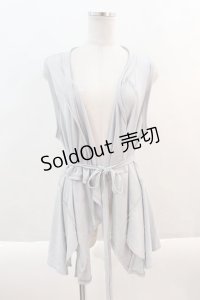 OZZ ANGELO / 後ろ刺繍フリルジレ  ブルーグレー I-24-09-22-073-OO-TO-HD-ZT112