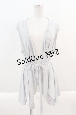 画像1: OZZ ANGELO / 後ろ刺繍フリルジレ  ブルーグレー I-24-09-22-073-OO-TO-HD-ZT112