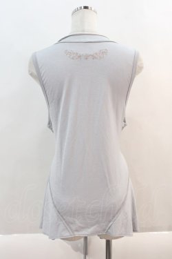 画像2: OZZ ANGELO / 後ろ刺繍フリルジレ  ブルーグレー I-24-09-22-073-OO-TO-HD-ZT112