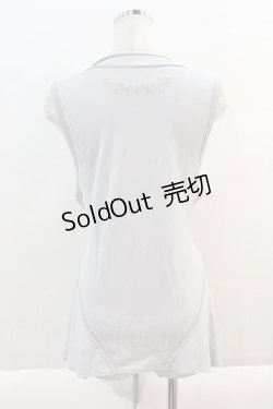 画像2: OZZ ANGELO / 後ろ刺繍フリルジレ  ブルーグレー I-24-09-22-073-OO-TO-HD-ZT112