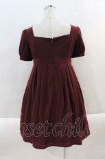 画像2: 【SALE】NO.S PROJECT / リボンワンピース  ワイン I-24-09-22-106-LO-OP-HD-ZT340 (2)