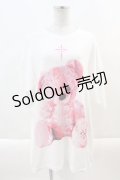 TRAVAS TOKYO / Furry bear Tee  白 I-24-09-22-034-PU-TO-HD-ZT228