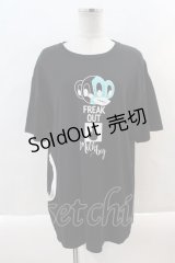 MILKBOY /  FREAK OUT Tシャツ  黒 I-24-09-22-039-MB-TO-HD-ZT329