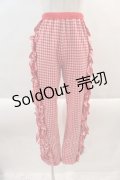 Candy Stripper / DECORATIVE RIBBONパンツ 2 赤Ｘ白チェック I-24-09-26-084-PU-PA-HD-ZT340