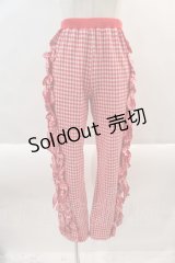 Candy Stripper / DECORATIVE RIBBONパンツ 2 赤Ｘ白チェック I-24-09-26-084-PU-PA-HD-ZT340