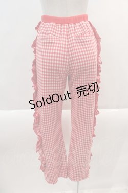 画像2: Candy Stripper / DECORATIVE RIBBONパンツ 2 赤Ｘ白チェック I-24-09-26-084-PU-PA-HD-ZT340
