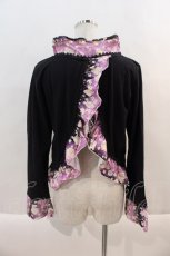 画像2: 【SALE】gouk 雅 / サクラフリル柄ボレロ  黒Ｘ紫Ｘ白 I-24-09-26-034-GO-TO-HD-ZT192 (2)