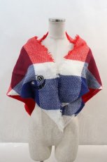 画像1: 【SALE】NieR CLOTHING / NieRちゃんニットストール  青Ｘ白Ｘ赤 I-24-09-27-050-PU-ZA-HD-ZT305 (1)