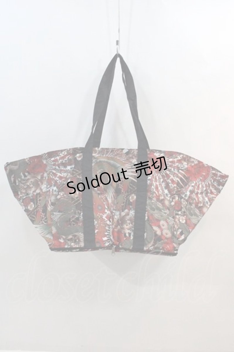 画像2: 【SALE】Qutie Frash / BAG エコバック  黒ｘ赤 I-24-09-27-054-QU-BG-HD-ZT305 (2)