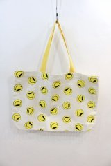 Candy Stripper / BAG 目隠しスマイルトートバッグ  黄色 I-24-09-27-060-PU-BG-HD-ZT335