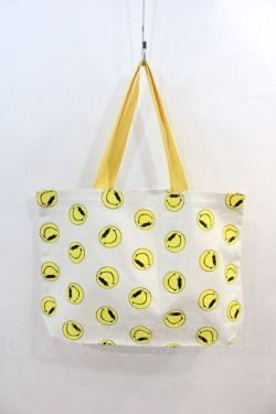 画像2: Candy Stripper / BAG 目隠しスマイルトートバッグ  黄色 I-24-09-27-060-PU-BG-HD-ZT335