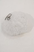 MARBLE / ポンポンボアキーホルダー  白 I-24-09-27-019-GO-AC-HD-ZT305