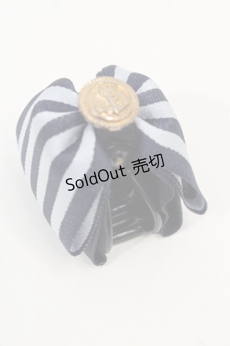 画像1: 【SALE】MARBLE / HAT リボンクリップ  紺 I-24-09-27-020-GO-AC-HD-ZT305 (1)