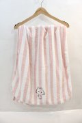 NieR Clothing / G ストライプブランケット  ピンクｘ白 I-24-09-27-046-PU-ZA-HD-ZT-K016