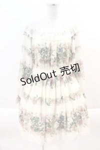 axes femme POETIQUE / アンティーク花プリントワンピース  アイボリー I-24-09-28-049-AX-OP-HD-ZS